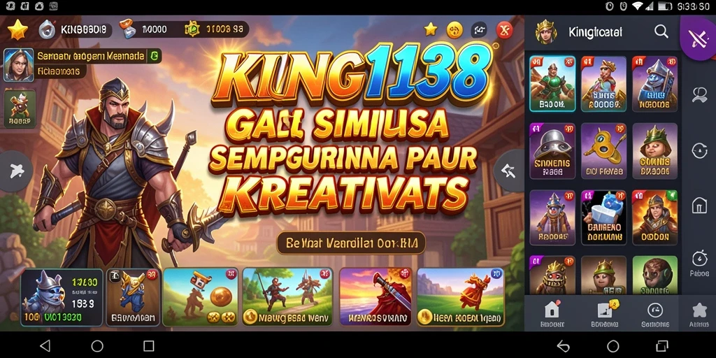 Tangkapan layar KING138 menunjukkan pemain membangun kota penuh warna.