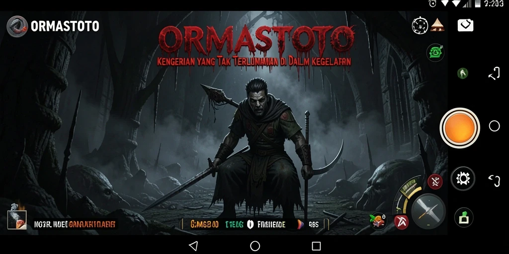 Screenshot permainan HORROR ORMASTOTO yang menegangkan dan mencekam.